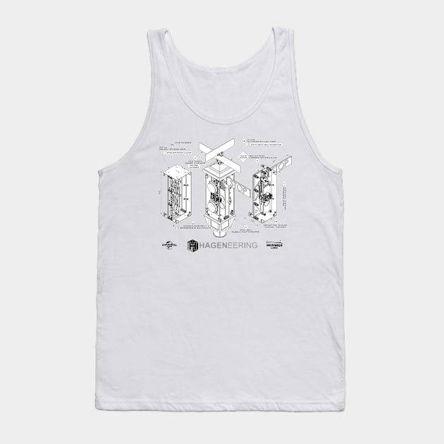 711 Project Team - Blueprint Shirt Tank Top by Hageneering